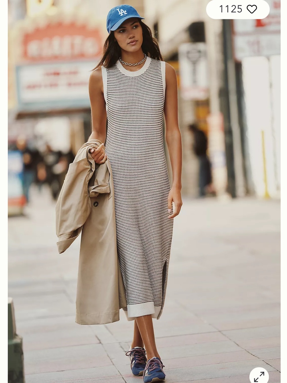 Anthropologie Varley Sadia Cotton Knit Midi Dress NWT